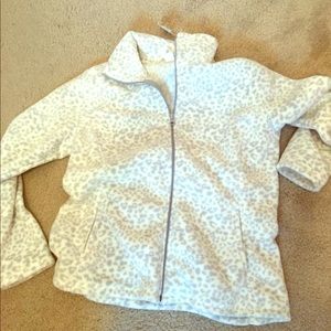 Fleece jacket grey/white size medium